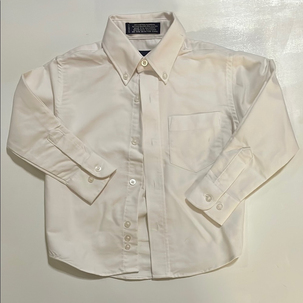 Classic White Kids' Button-Up Shirt